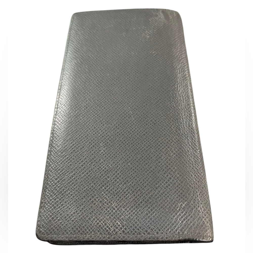 RARE Space Grey Taiga Leather Flat Lay Bi Fold LV Wallet - Picture 4 of 16